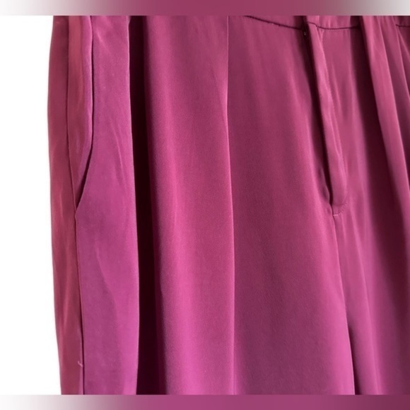 VICI LACEY POCKETED HIGH RISE TROUSERS - PLUM - Picture 9 of 11